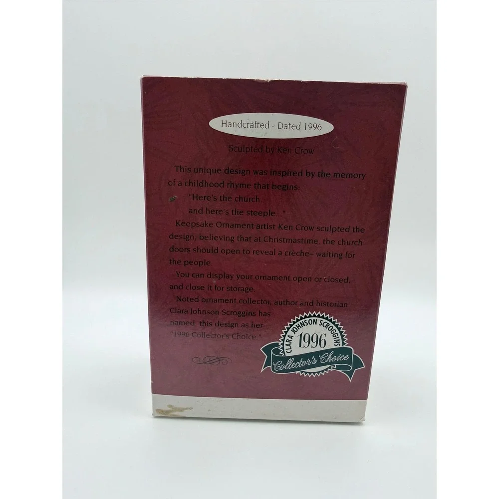 1996 Hallmark Keepsake Ornament Come all Ye‎ Faithful Christmas Church Nativity